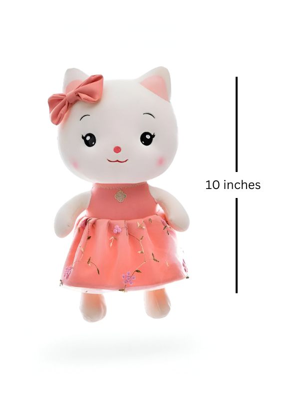 Pink - Soft and Cuddly Plush Kitty – Premium Stuffed Toy for Boys and Girls | 10 inches - MS14503.