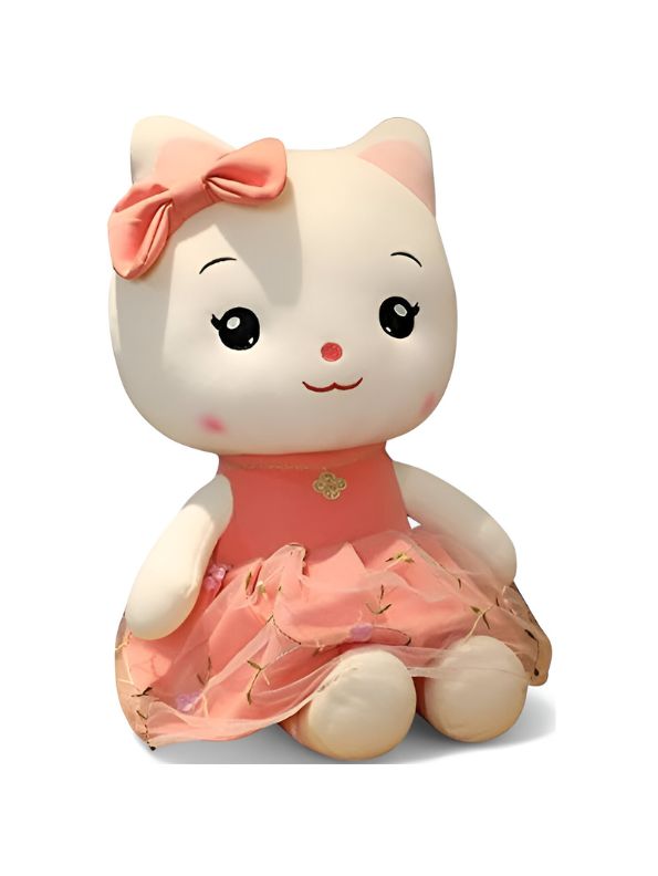 Pink - Soft and Cuddly Plush Kitty – Premium Stuffed Toy for Boys and Girls | 10 inches - MS14503.