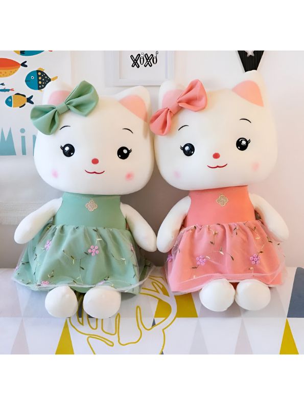 Pink - Soft and Cuddly Plush Kitty – Premium Stuffed Toy for Boys and Girls | 10 inches - MS14503.