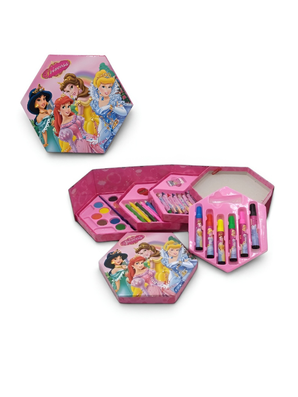 Pink Drawing Art Kit – Folding Hexagonal Coloring Set LMI1492.