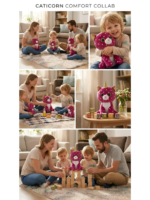 Pink Polka Dot Unicorn Plush – 7-Inch Sparkle Horn Soft Toy for Kids ST16520