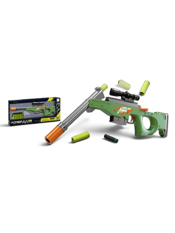 Pioneer AWM Toy Sniper Rifle – Bolt Action Foam Dart Gun NX16739.