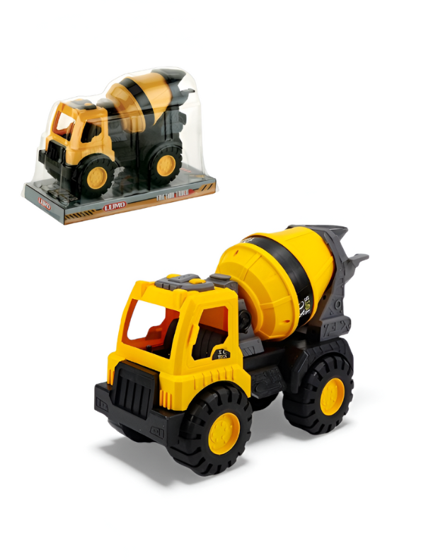 Plastic Cement Mixer Truck  – Durable Construction Toy Vehicle for Kids LMI10731.