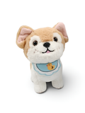 Plush Puppy Dog Stuffed Animal 10-Inch – Soft Toy with Cute Blue Duck Bib ST14456