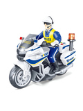 Police Patrol Motorcycle Toy - Cool Headlight, Music, Flashing Lights & Movable Officer Figure NX15708.