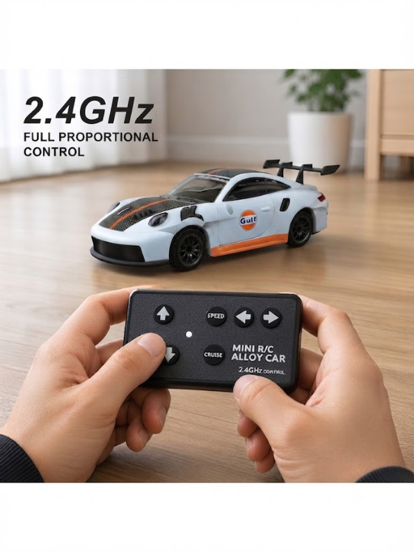 Porsche 911 GT3 RS Mini 1:64 Alloy RC Drifting Car (2.4GHz) MD589
