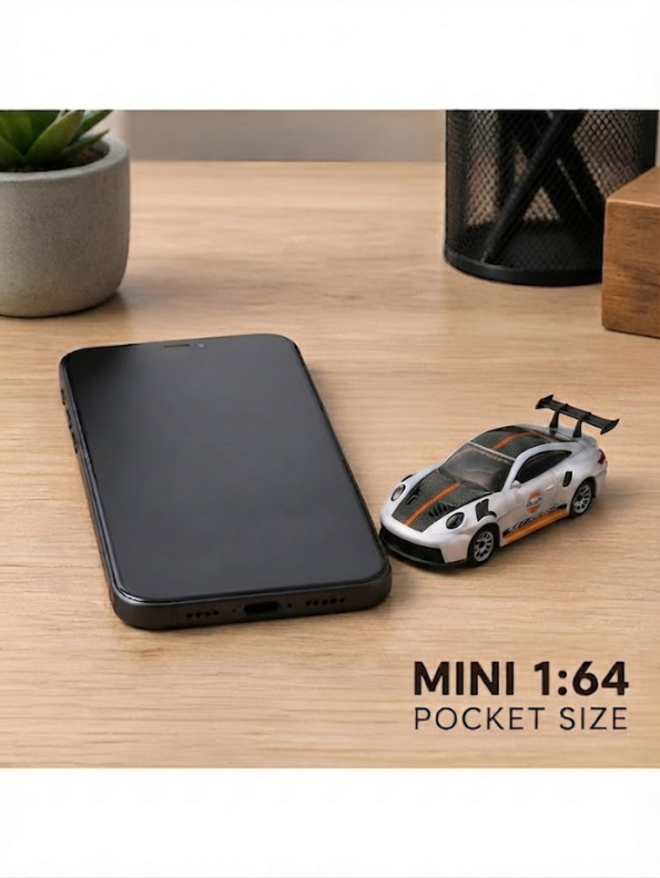 Porsche 911 GT3 RS Mini 1:64 Alloy RC Drifting Car (2.4GHz) MD589