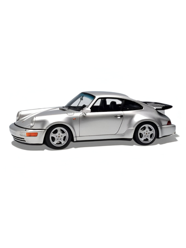 Porsche Corrira RS Diecast Car Toy – Collectible Sports Car Replica Zermatt Silver Metallic.