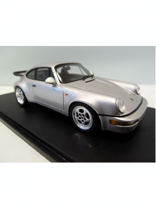 Porsche Corrira RS Diecast Car Toy – Collectible Sports Car Replica Zermatt Silver Metallic.
