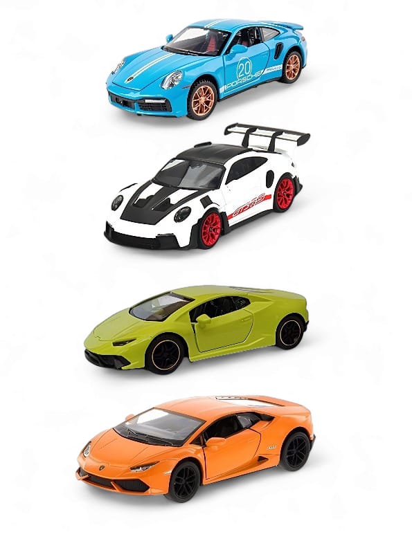Porsche x Lamborghini Diecast Cars | Pack Of 4 (J-P-4) - Toyloft