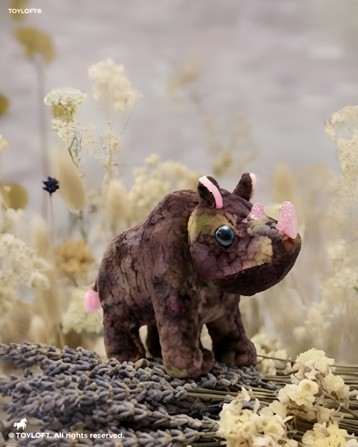 Premium 8-Inch Dark Brown Rhinoceros Plushie - Soft Toy Gift for Children ST14772