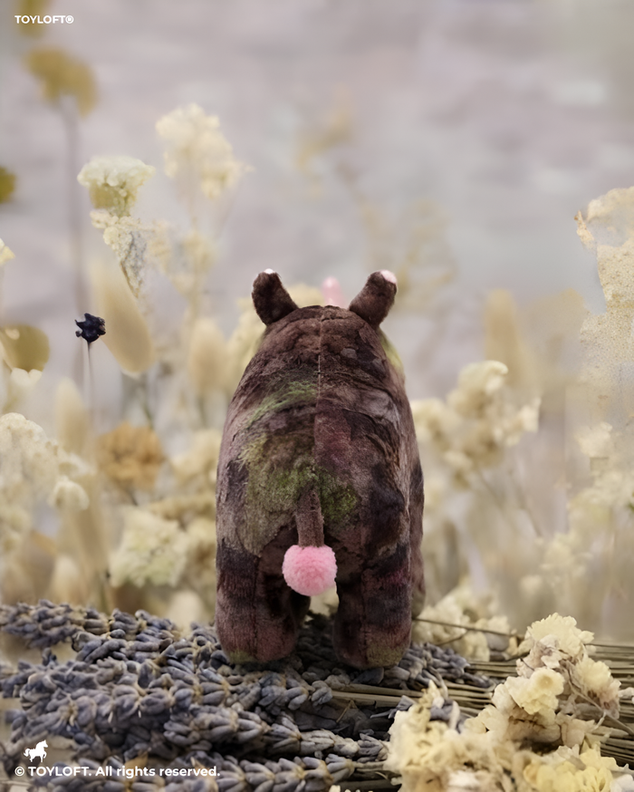 Premium 8-Inch Dark Brown Rhinoceros Plushie - Soft Toy Gift for Children ST14772