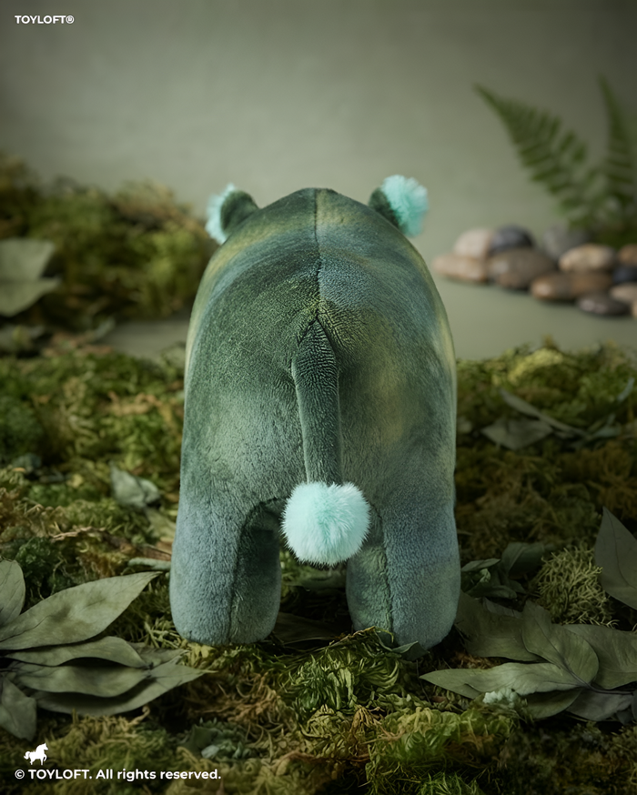 Premium 8-Inch Green Rhinoceros Plushie - Soft Toy Gift for Children ST14772
