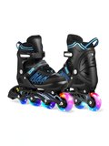 Pro-Grade Adjustable Inline Roller Skates with Flashing LED Light-Up Wheels - Unisex Design LMI10786