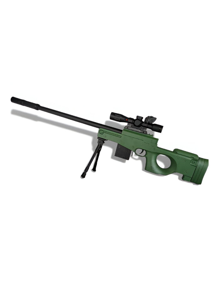 PUBG AWM Soft Air Toy Sniper Rifle -  Bolt Action Toy Gun with Shell Ejection, Scope, Bipod, and 20 Soft Foam Darts NX16095.