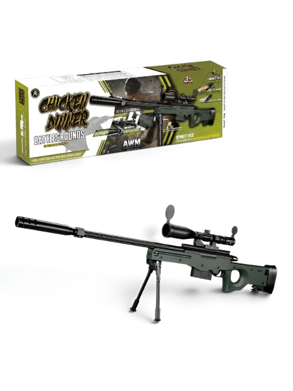 PUBG Chicken Dinner 108 cm Battleground AWM Blaster Set with Scope & Stand Kids Outdoor Toy | LMI15072