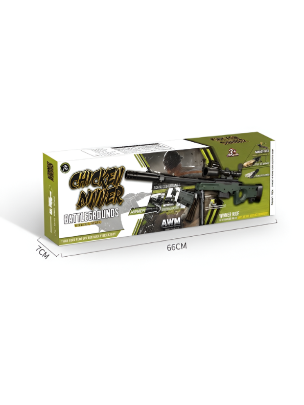 PUBG Chicken Dinner 108 cm Battleground AWM Blaster Set with Scope & Stand Kids Outdoor Toy | LMI15072