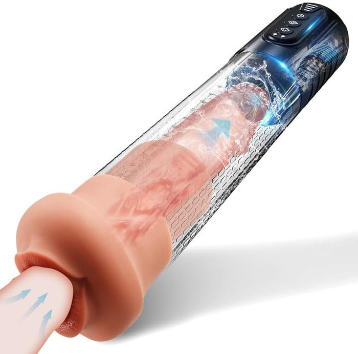 Sexual product with digital display on a white background