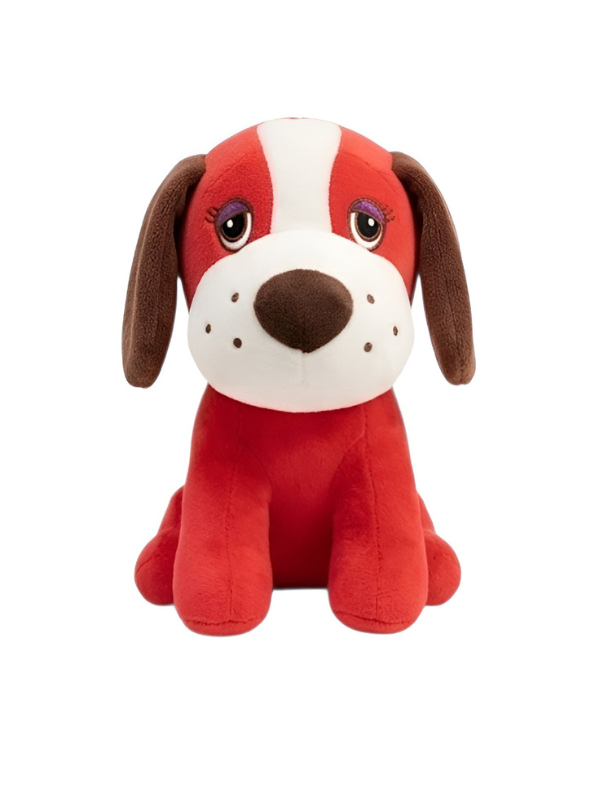 Puppy Plush Toy 7 Inch – Soft Cuddly Dog Stuffed Animal Red ST12004.