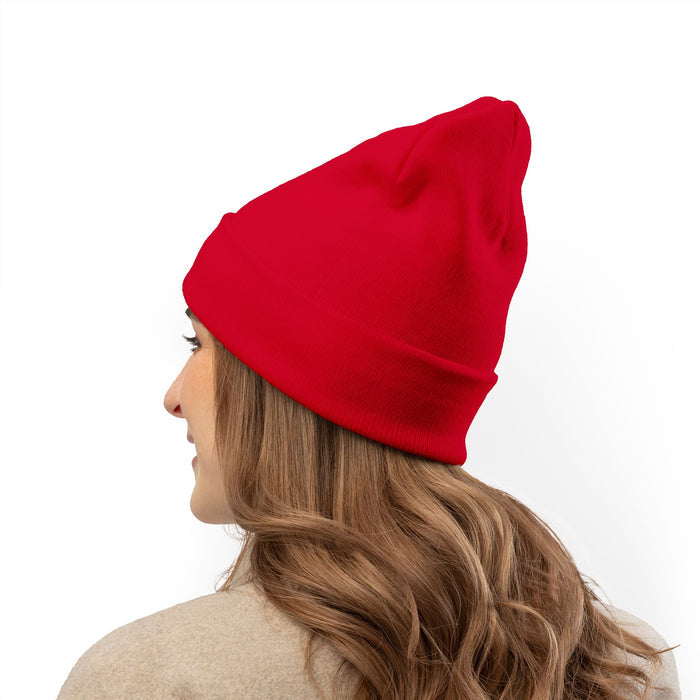 Queen of Spades Embroidered Knit Beanie