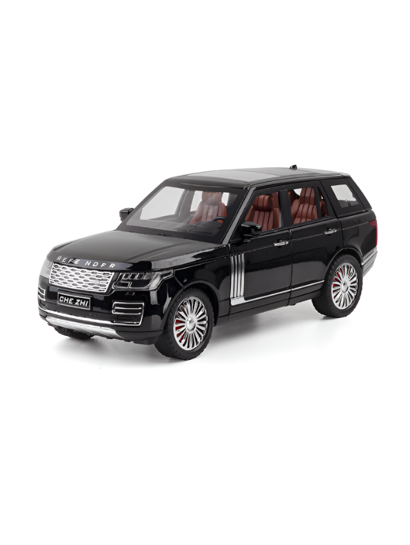 Range Rover Defender Diecast Car 1:24 Scale with Steerable Wheels & Suspension Black TV2640.