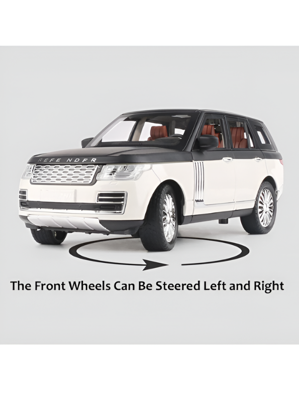 Range Rover Defender Diecast Car 1:24 Scale with Steerable Wheels & Suspension Black TV2640.