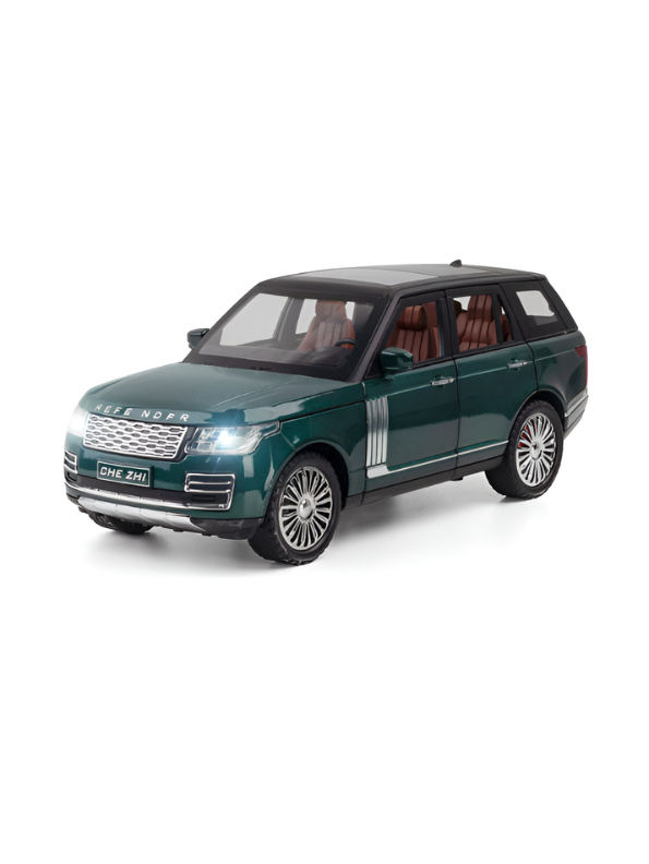 Range Rover Defender Diecast Car 1:24 Scale with Steerable Wheels & Suspension Green TV2640.
