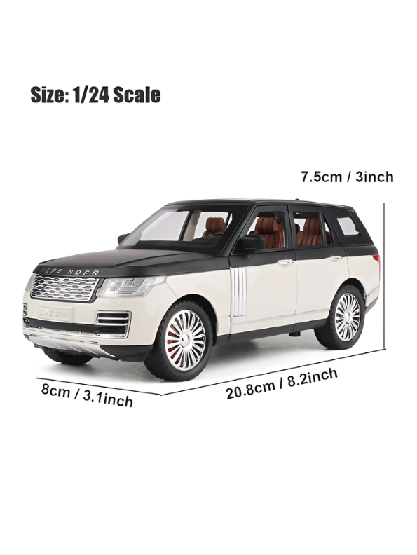Range Rover Defender Diecast Car 1:24 Scale with Steerable Wheels & Suspension TV2640.