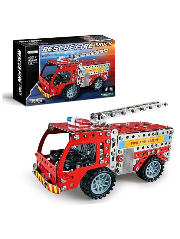 RapidRescue – 292 PCS | 3D DIY Rescue Fire Truck Building Kit for Kids – TV1433