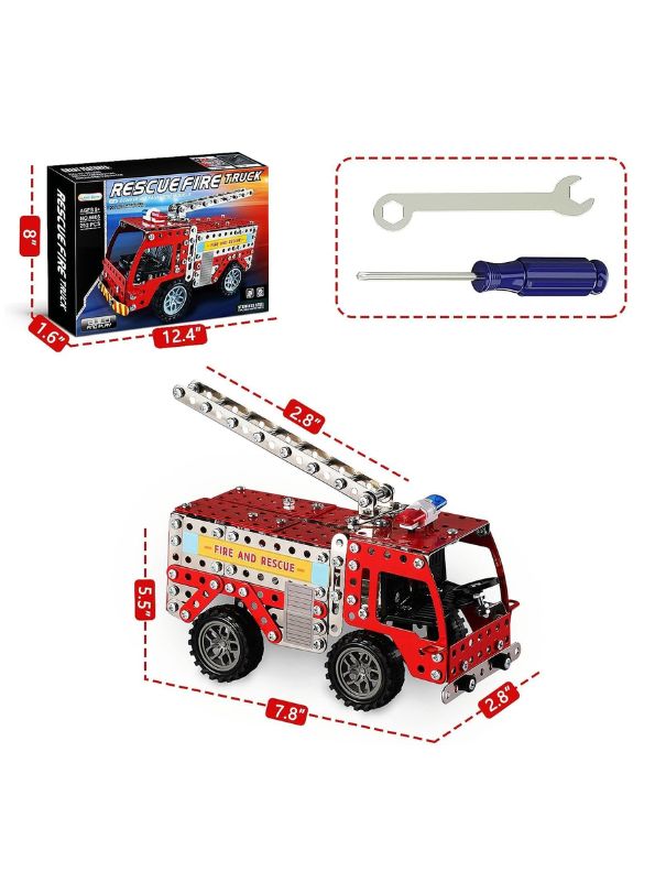 RapidRescue – 292 PCS | 3D DIY Rescue Fire Truck Building Kit for Kids – TV1433