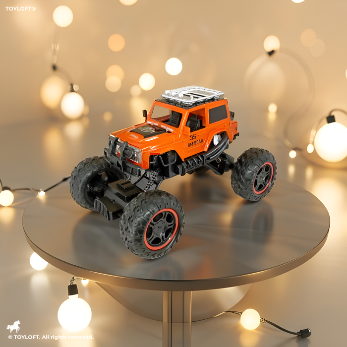 RC Climbing Car 4x4 – High-Speed Off-Road Remote Control Car Toy for Kids & Adults Orange - NX14921.
