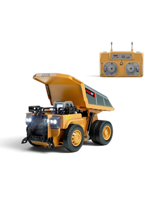RC Dump Truck Toy with 2.4GHz Remote Control | 1:64 Scale Construction Vehicle Remote Control Truck MD535