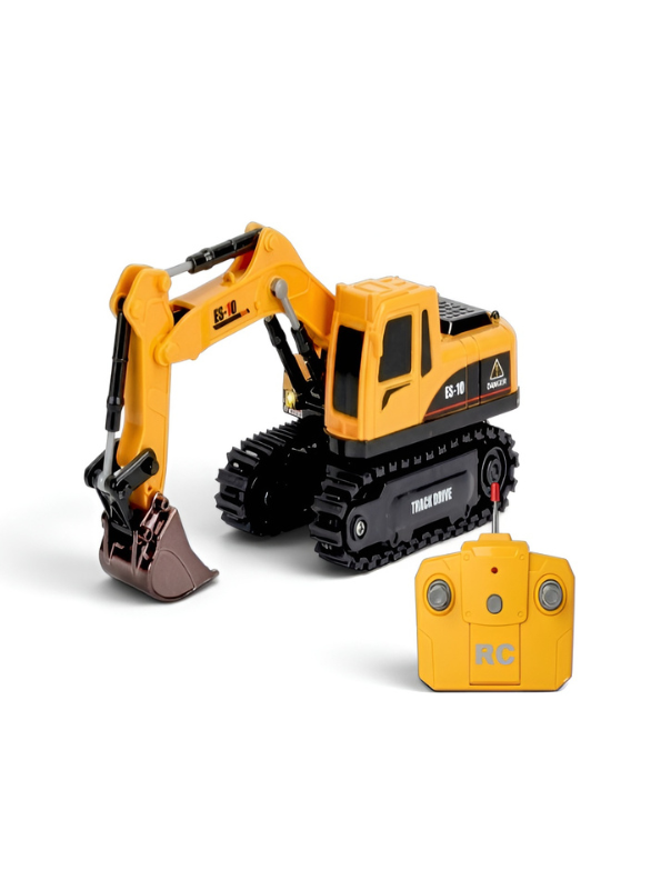 RC Excavator Toy – Remote Control Construction Digger Truck with Acrylic Display Case MD541