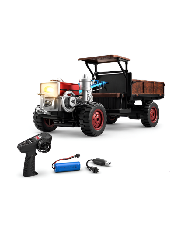 RC Farm Tractor with Detachable Trailer – Realistic Vintage Retro Agricultural Vehicle MD590.