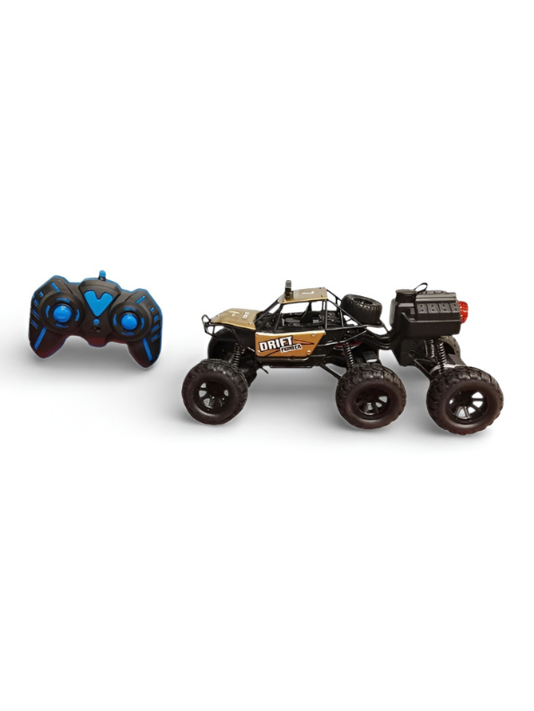 RC Rock Crawler Monster Truck 6-Wheel Drive 1:18 Scale Metallic Gold.