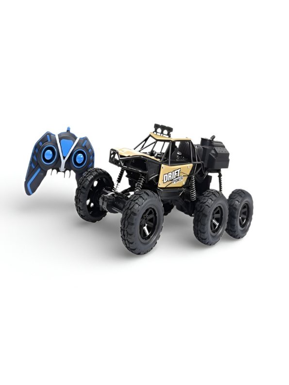 RC Rock Crawler Monster Truck 6-Wheel Drive 1:18 Scale Metallic Gold.