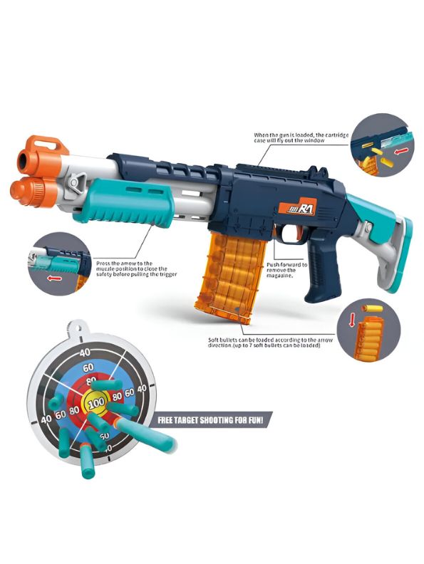 Recon Blaster – High-Performance Soft Bullet Blaster | Ultimate Super Shoot Action Toy Gun for Boys and Girls - ms11160.