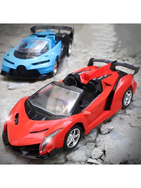 Red - Bugatti 62 – High-Speed Remote Control Stunt Racing Car for Kids - MD2091