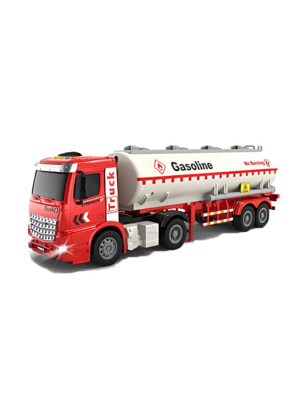 Red - Gasoliner – Pull Back Tanker Truck Toy for Kids | Friction Powered Fuel Tanker Vehicle for Boys & Girls NX15067.
