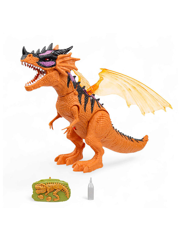 Remote Control Dinosaur Robot Toy For Kids - Brown (L-102) - Toyloft
