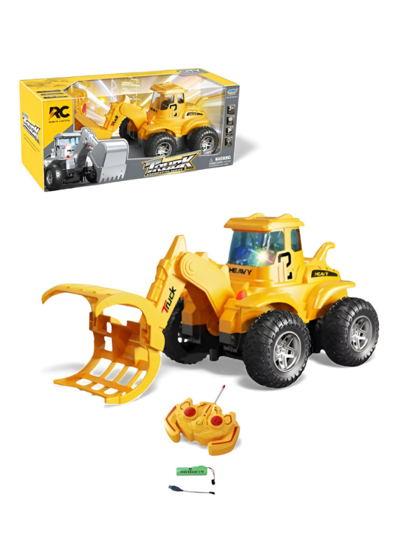 Remote Control Excavator Toy – Yellow RC Construction Loader Truck for Kids NX15828.