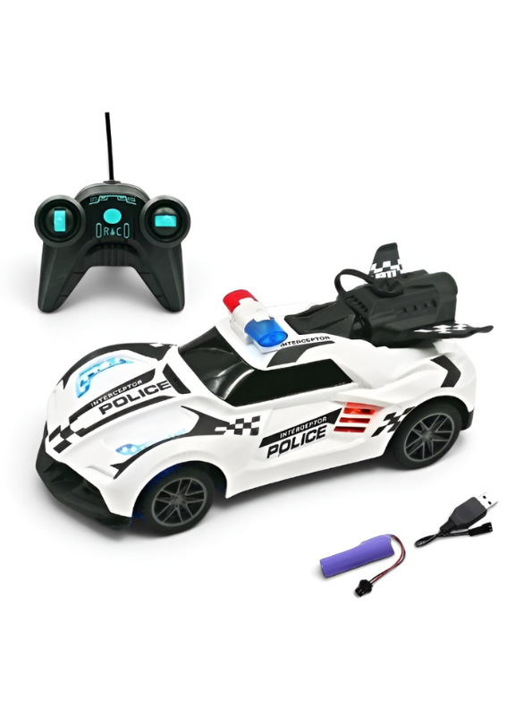 Remote Control Police Car - Rechargeable High-Speed RC Toy with Spray Effect TV7275