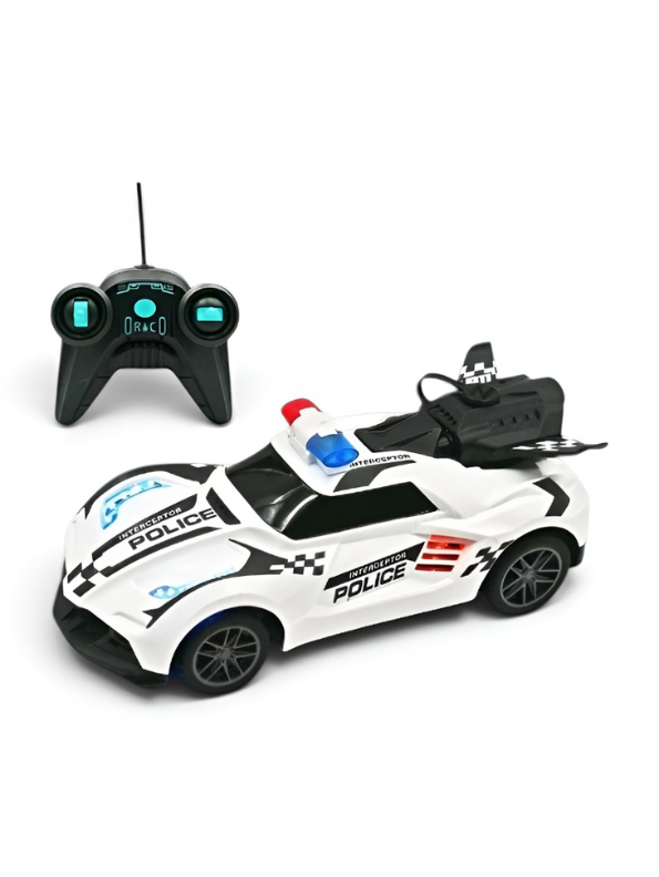 Remote Control Police Car - Rechargeable High-Speed RC Toy with Spray Effect TV7275
