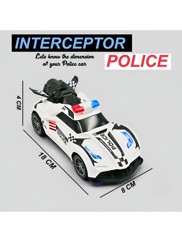 Remote Control Police Car - Rechargeable High-Speed RC Toy with Spray Effect TV7275