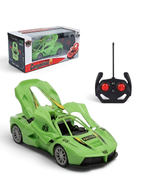 Remote Control Sports Car - 1:18 Scale Racing Toy with Working Triple Doors & Easy Controller TV6253