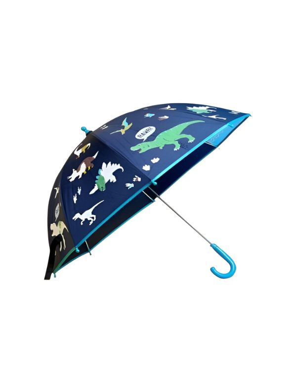 Reptozone - Dinosaur & Reptile Print Kids Umbrella - 50cm Cute & Colorful Rain Protection NOV9853.