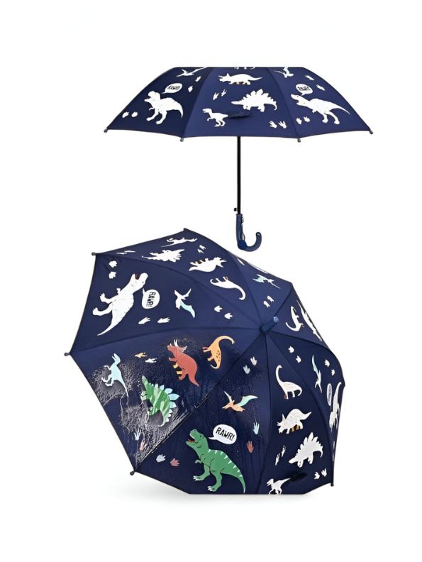 Reptozone - Dinosaur & Reptile Print Kids Umbrella - 50cm Cute & Colorful Rain Protection NOV9853.