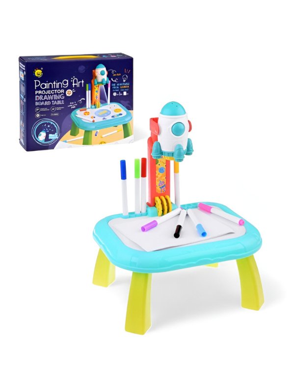 Rocket Ship Kids Drawing Projector Table – Educational Trace and Draw Art Toy TV7020.