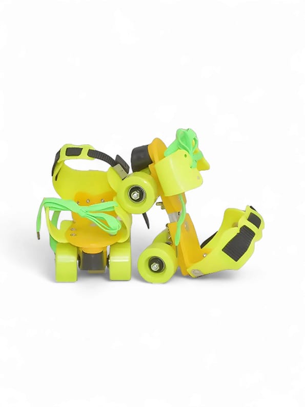 Roller Skates With Front Break For Kids - Yellow (L-J-76) - Toyloft