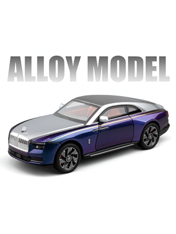 Rolls Royce Ghost Dawn Coupe Model Diecast Car Scale 1:24-Purple LMI15470
